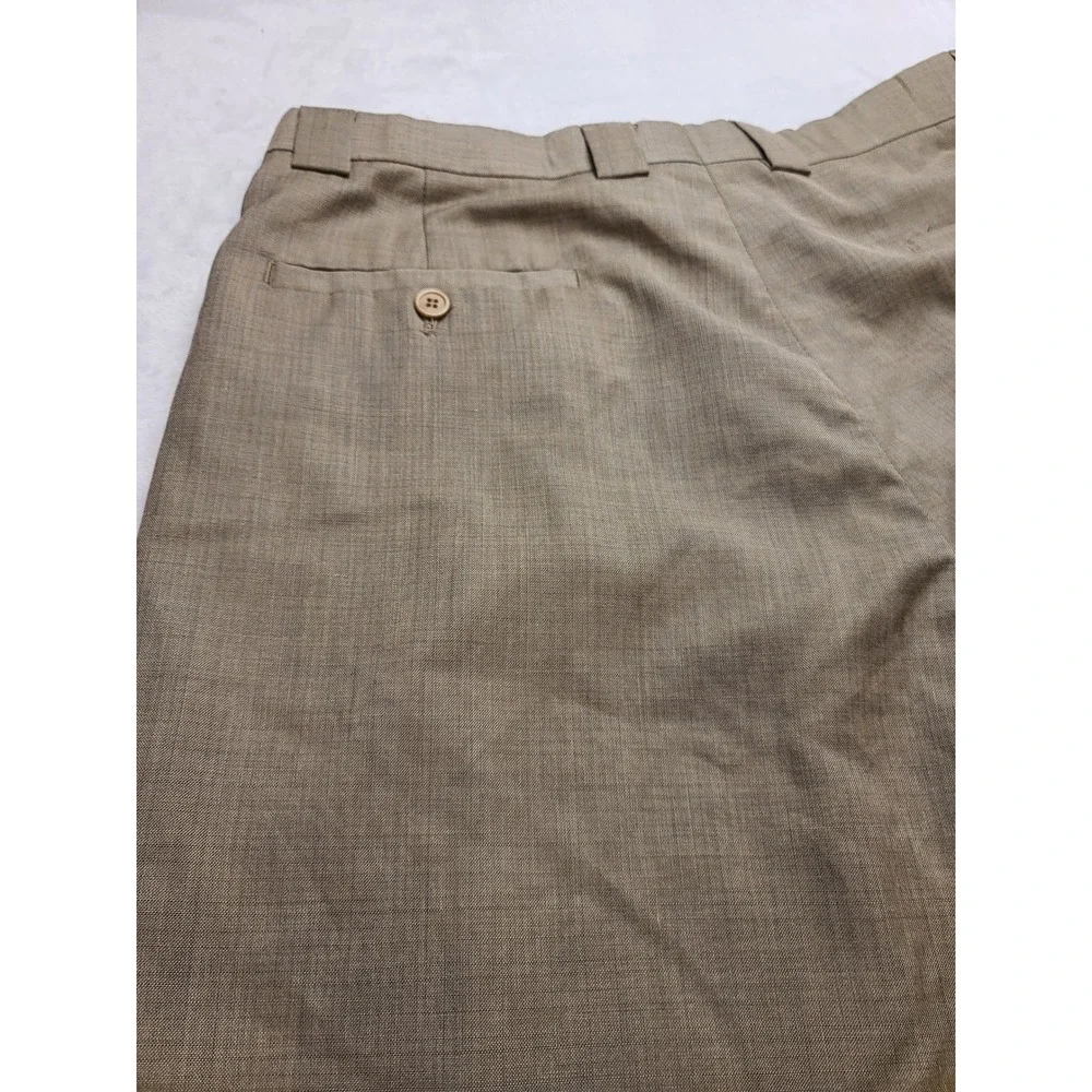 Zacchi Classico Italiana Men's Tan Pleated‎ Cuffed Dress Pants 34x34 Trouser